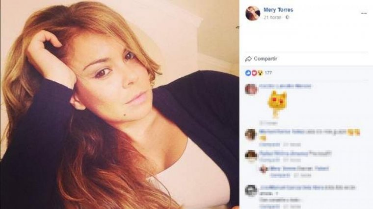Publicación de María José Campanario en su perfil de Facebook