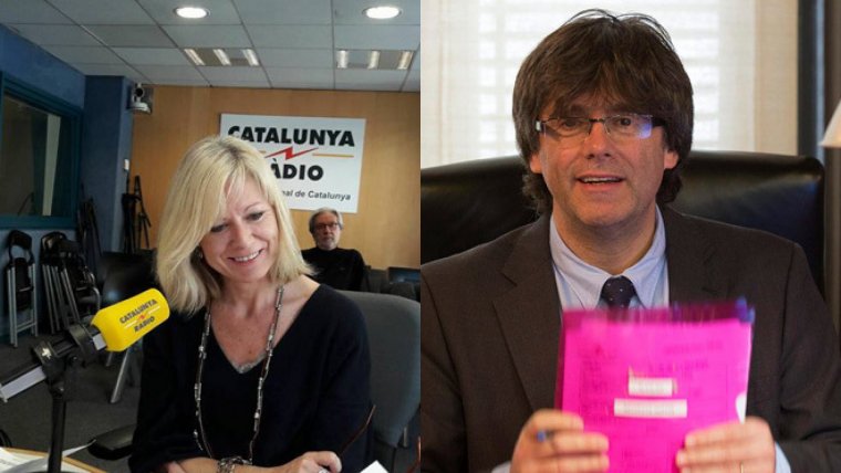 Elianne Ros y Carles Puigdemont en un fotomontaje