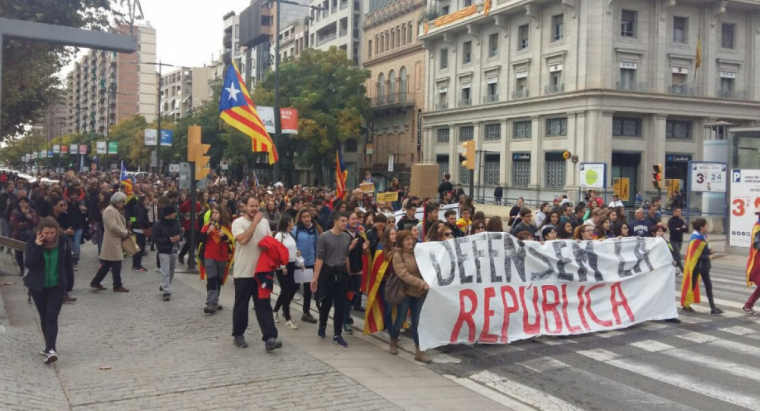 Imatge de la manifestació a Lleida