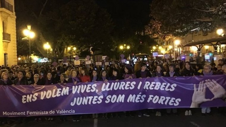 Imatge de la manifestaciÃ³ d'anit a ValÃ¨ncia