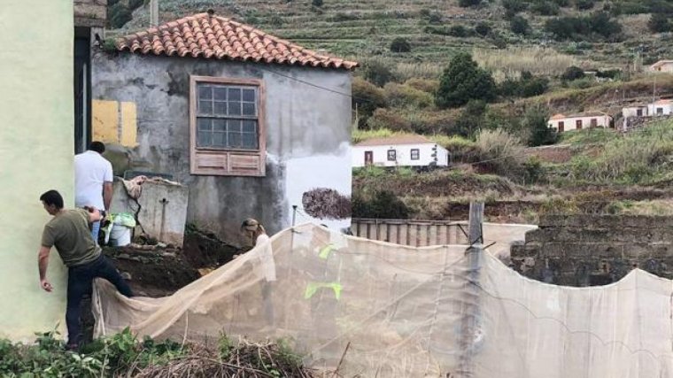 Imagen de la casa de la madre atacada en La Palma