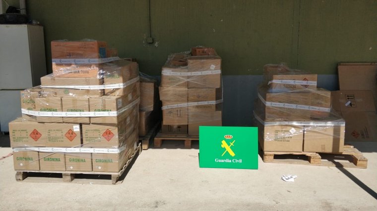 En total, la Guàrdia Civil ha intervingut 1.762 quilos de material pirotècnic al nostre país