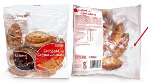 Especificación del lote de croissants con crema de cacao afectado por el error de etiquetado