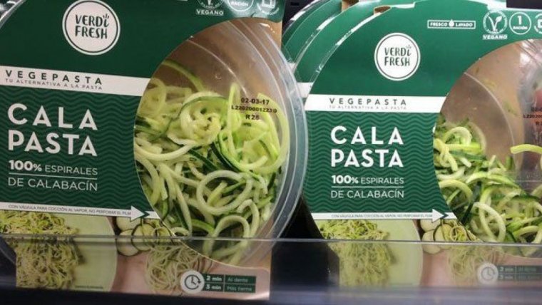 Espirales de calabacÃn a la venta en Mercadona