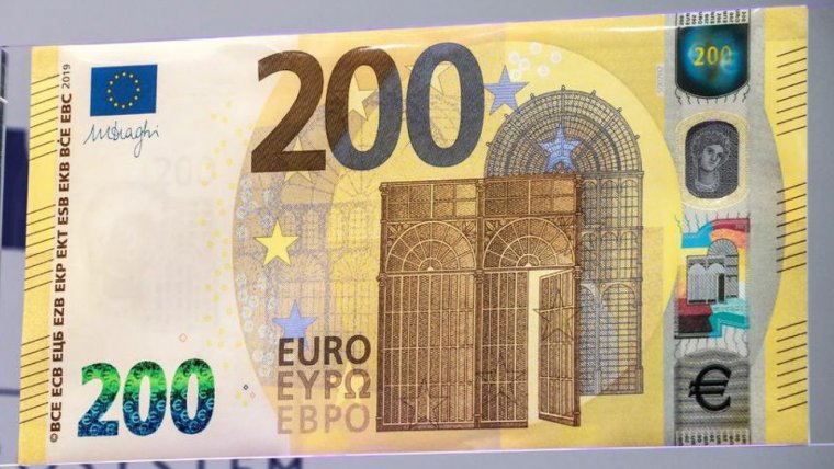 Imatge del nou bitllet de 200 euros