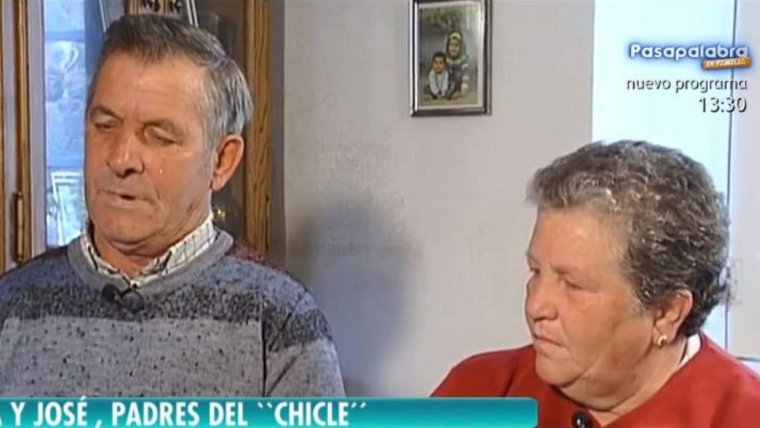 JosÃ© y Margarita, padres de 'El Chicle' durante su entrevista en televisiÃ³n