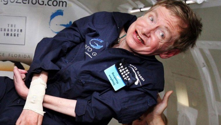 El astrofísico Stephen Hawking en gravedad zero.