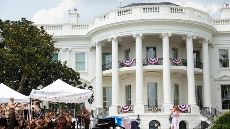 La Casa Blanca, residencia de los presidentes de los Estados Unidos.