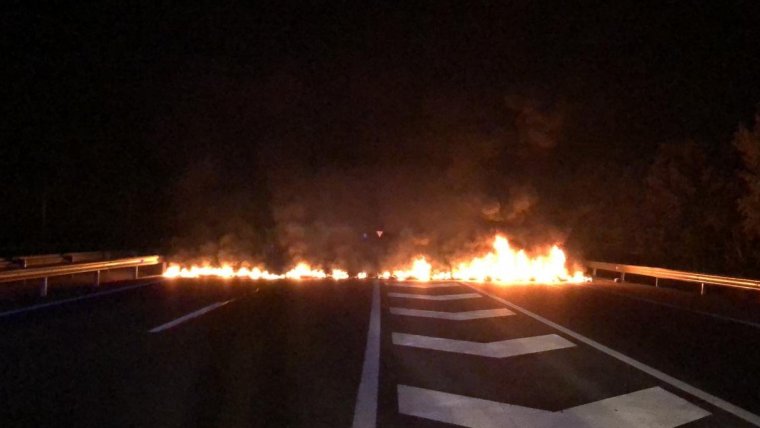 Els talls a les carreteres catalanes, un dels ítems d'aquest 21-D