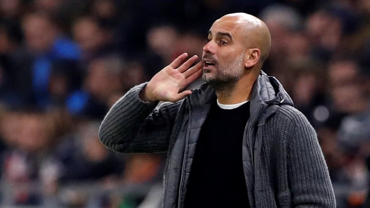 Pep Guardiola, durant un partit del Manchester City.