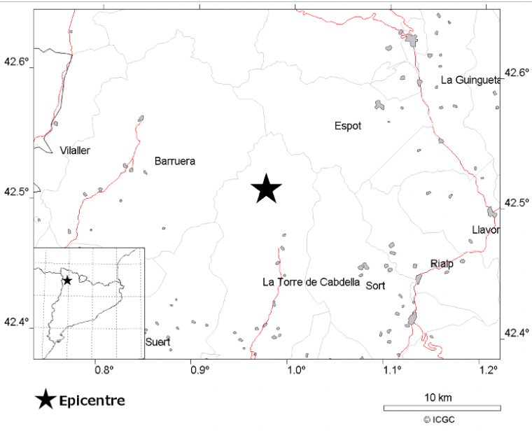 Imatge del mapa del terratrèmol