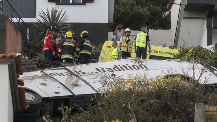 Imatge de l'accident a Madeira