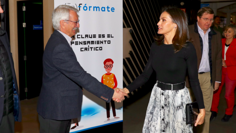 La reina Letícia a la presentació del projecte (In)fórmate