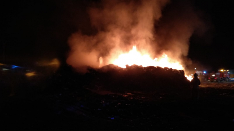 Incendi fÃ brica reciclatge la Pobla