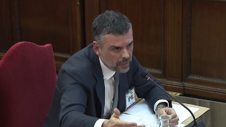 Santi Vila, durant la seva declaració al Suprem