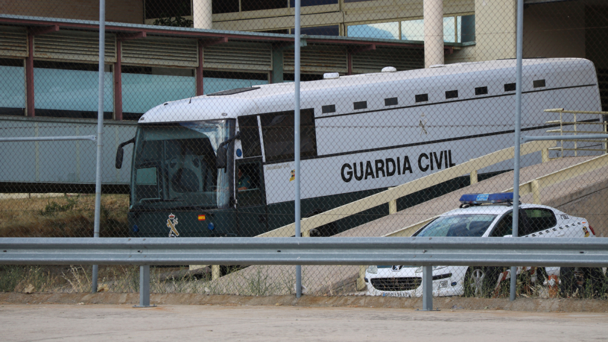 Autobús en el que es traslladen els presos a Catalunya