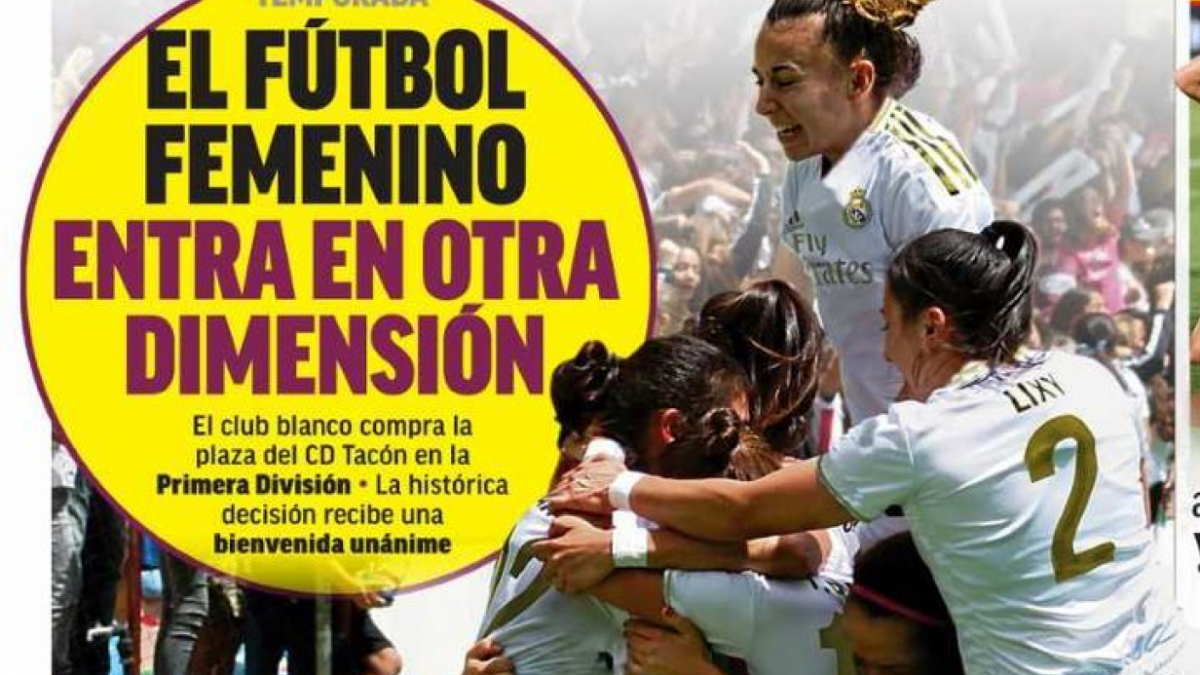 Portada del diari 'Marca': «El futbol femení entra en una nova dimensió»