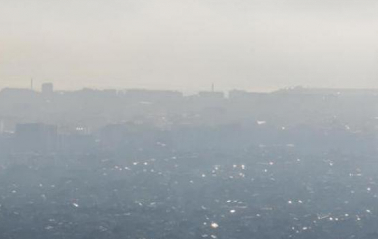 Imatge d'un dia amb molta contaminaciÃ³ a Barcelona