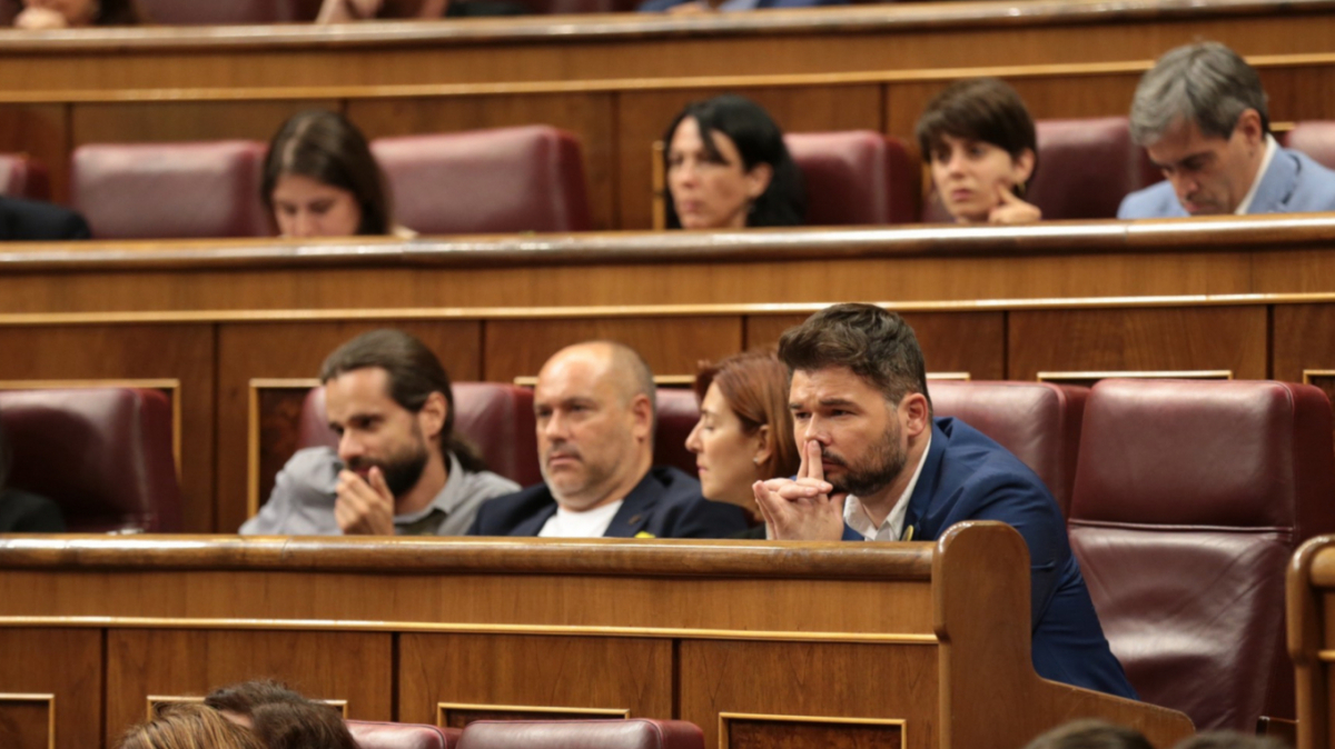 Els diputats d'ERC durant el debat d'investidura