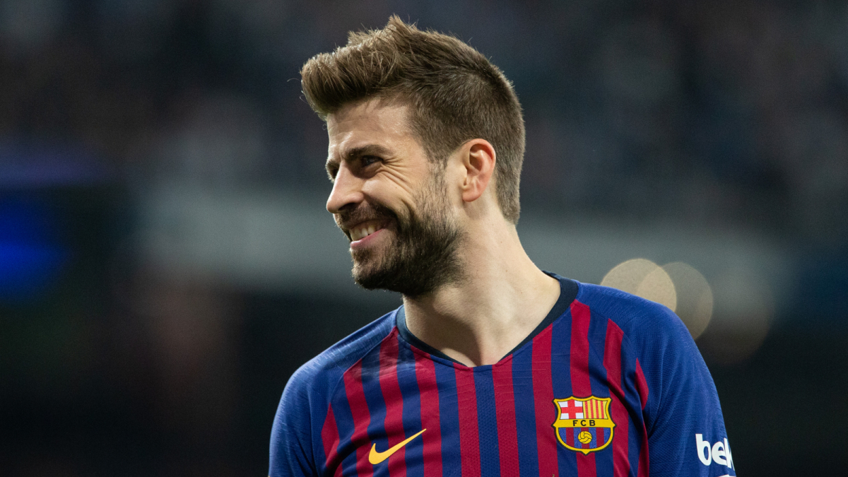 Gerard Piqué, amb la samarreta del Barça