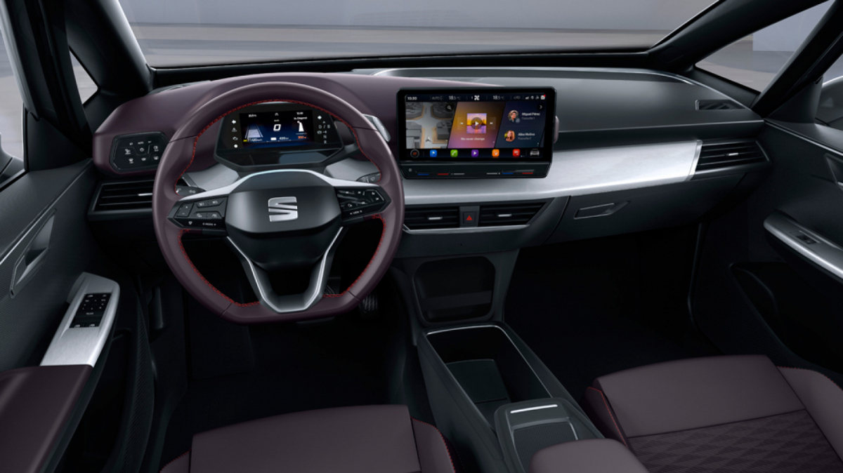 Imatge de l'interior del nou SEAT 100% elèctric, el-Born.