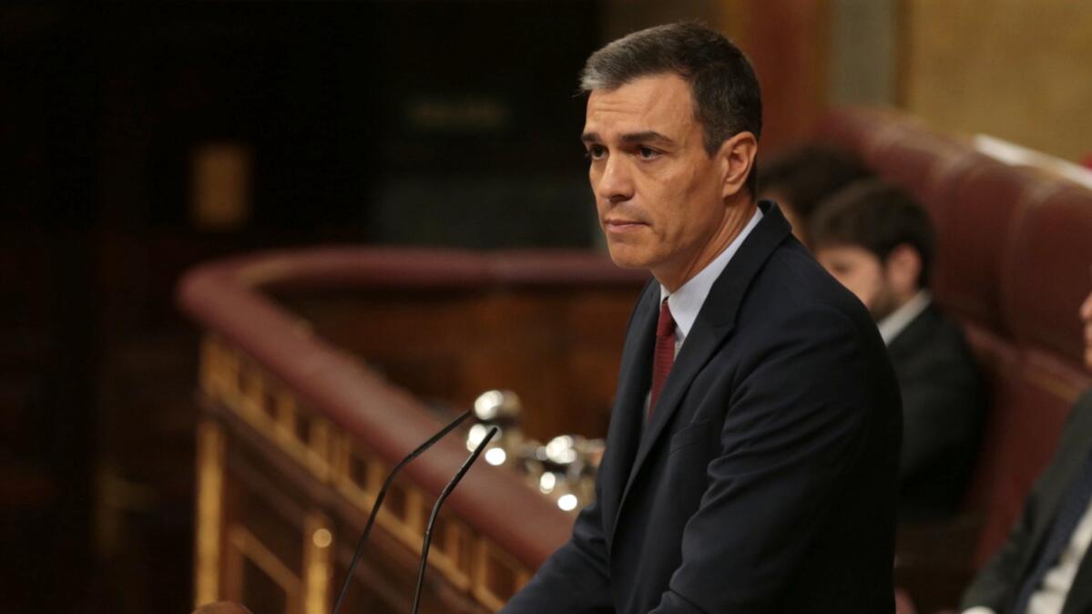 Pedro Sánchez al debat d'investidura