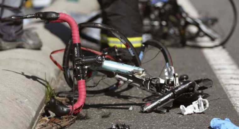 Imagen de archivo de un accidente de bicicleta.