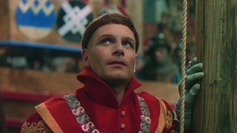 Laurence Olivier como el monarca inglés en 'Enrique V' (1944)