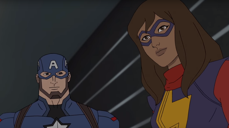 CapitÃ¡n AmÃ©rica y Ms. Marvel en la serie animada 'Marvel Rising'