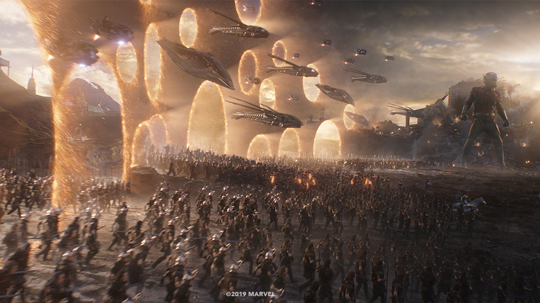 La espectacular llegada del ejército de Thanos