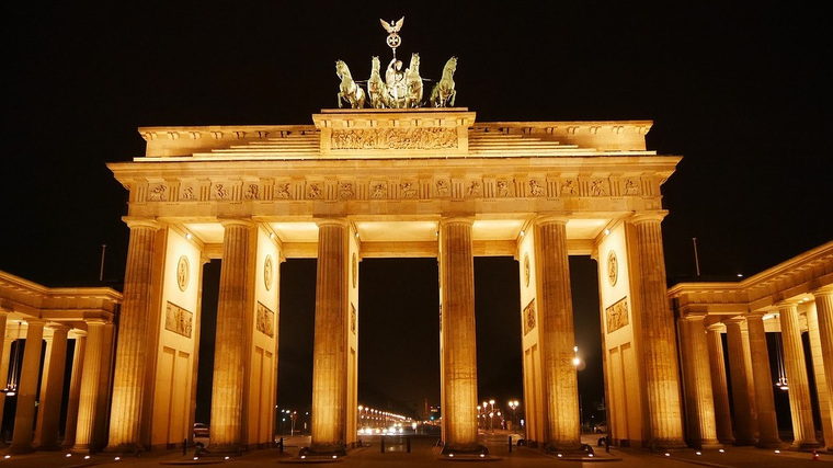 La puerta de Brandenburgo de Berlín
