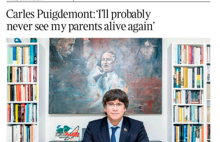 L'entrevista de Puigdemont al The Times