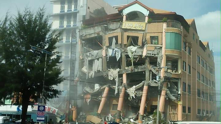 Imatge de com ha quedat aquest conegut hotel de les Filipines desprÃ©s del terratrÃ¨mol