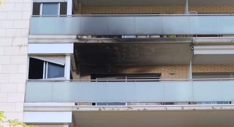 Imatge del pis afectat per l'incendi