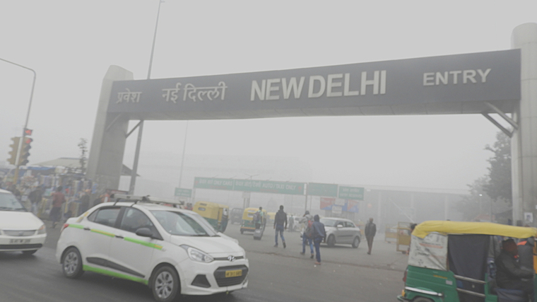Imatge de la greu contaminaciÃ³ que pateix Nova Delhi