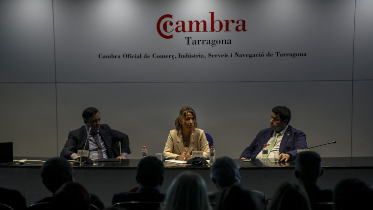Imatge de l'acte de presentació de la plataforma Centrats pel Canvi, aquest dimecres 27 de novembre, a la Cambra de Comerç de Tarragona.
