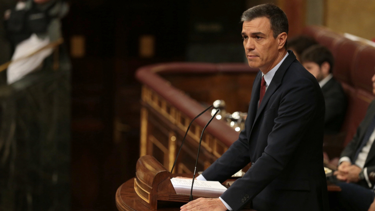 Pedro Sánchez al debat d'investidura