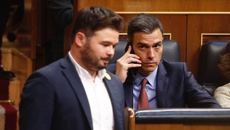 Gabriel Rufián y Pedro Sánchez