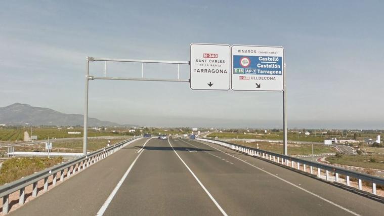 Carretera nacional 340 al seu pas per VinarÃ²s, en el Baix Maestrat (CastellÃ³)