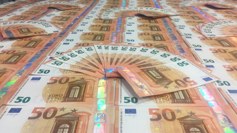 Imatge de diversos bitllets de 50 euros requisats pels Mossos d'Esquadra
