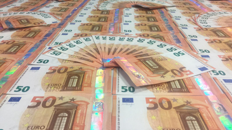 Imatge de diversos bitllets de 50 euros requisats pels Mossos d'Esquadra