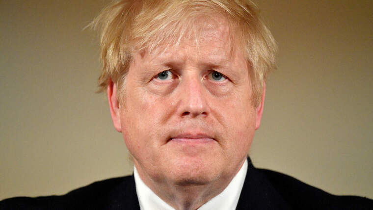 El primer ministre britÃ nic, Boris Johnson, en primer pla, el 6 d'abril de 2020