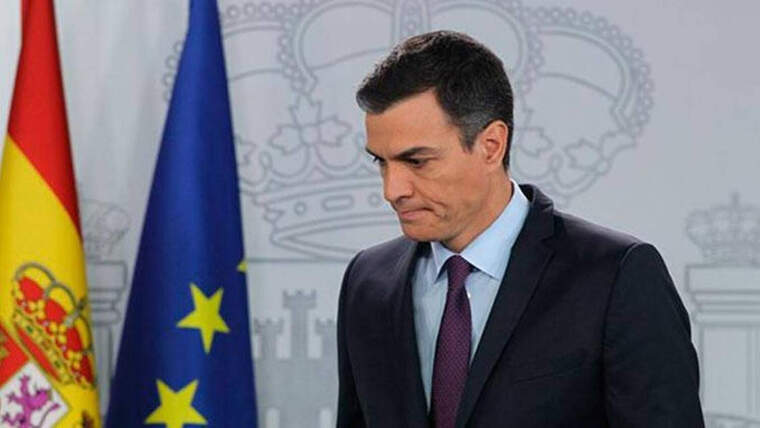 El president del govern espanyol, Pedro SÃ¡nchez, desprÃ©s de comparÃ¨ixer a la Moncloa el 9 de febrer de 2020.
