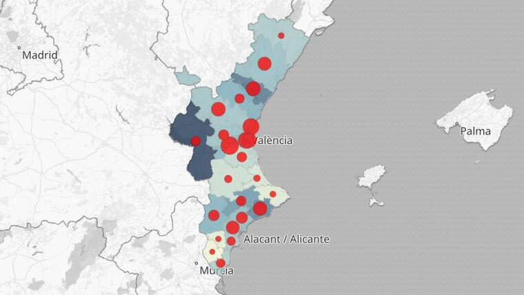 Casos de coronavirus en el territori valenciÃ  (01-05-2020)