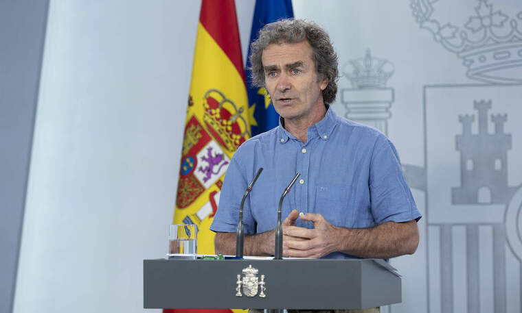 Fernando SimÃ³n en la roda de premsa sobre les novetats del coronavirus a Espanya el 16 de maig del 2020