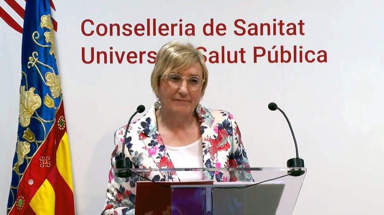 Ana Barceló, consellera de Sanitat Universal i Salut Pública, en una roda de premsa