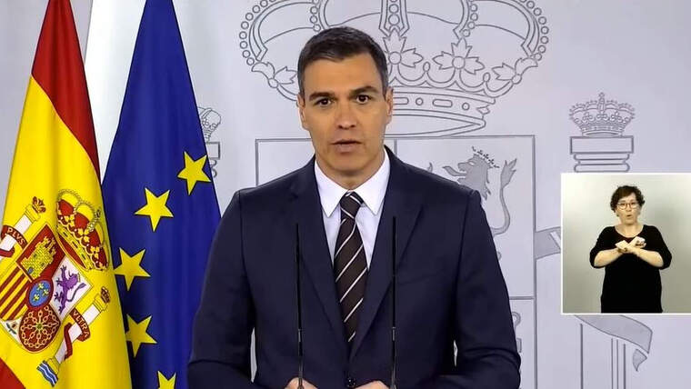 Pedro Sánchez en roda de premsa telemà tica (23/05/2020)
