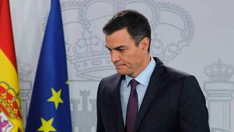 El president del govern espanyol, Pedro SÃ¡nchez, desprÃ©s de comparÃ¨ixer a la Moncloa el 9 de febrer de 2020.
