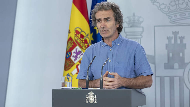 Fernando SimÃ³n en la roda de premsa sobre les novetats del coronavirus a Espanya el 16 de maig del 2020