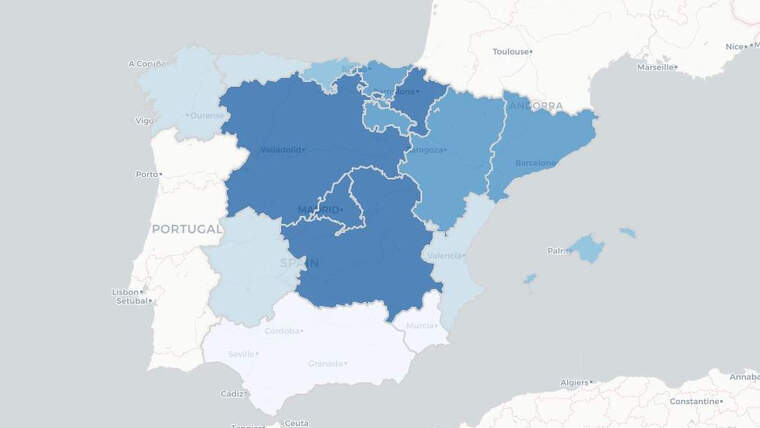 IncidÃ¨ncia acumulada del coronavirus en Espanya per comunitats (01-06-2020)